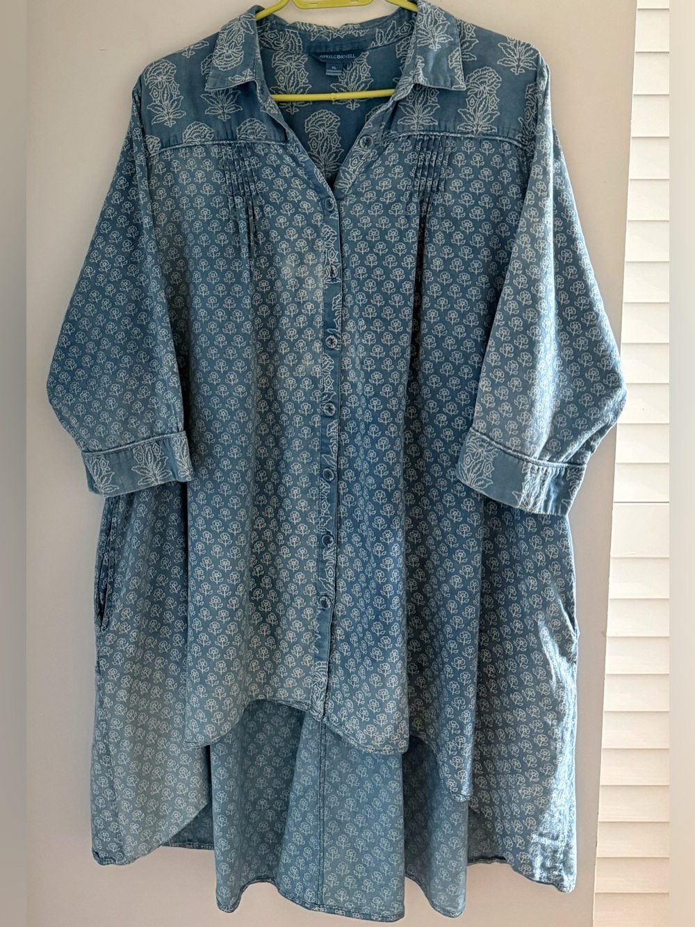 April Cornell Indigo Posy Tunic XL